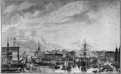 View of Stockholm by Louis Jean Desprez
